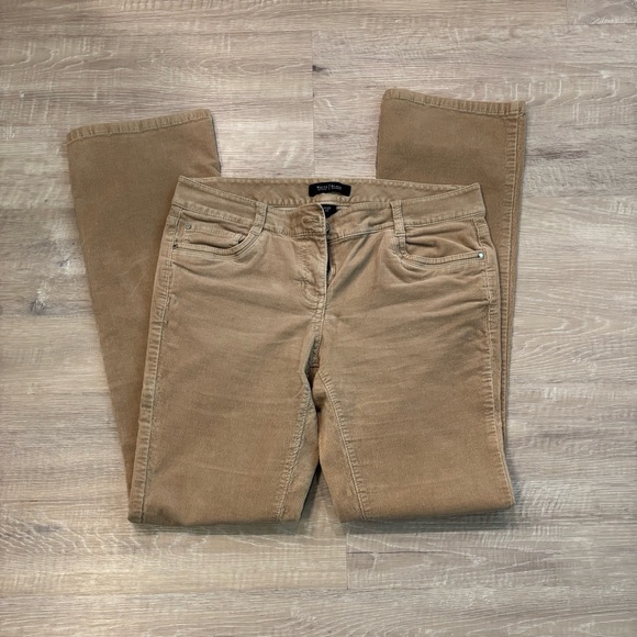 White House Black Market Tan Bootcut Stretch Corduroy Pants Size 6R Women’s WHBM - Picture 2 of 6